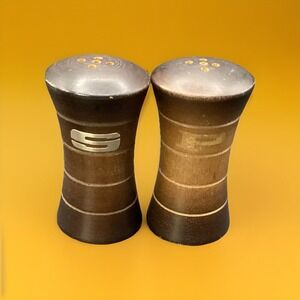 Vintage Wooden 1950s MCM Salt & Pepper Shakers - Made in Japan Collectible Decor